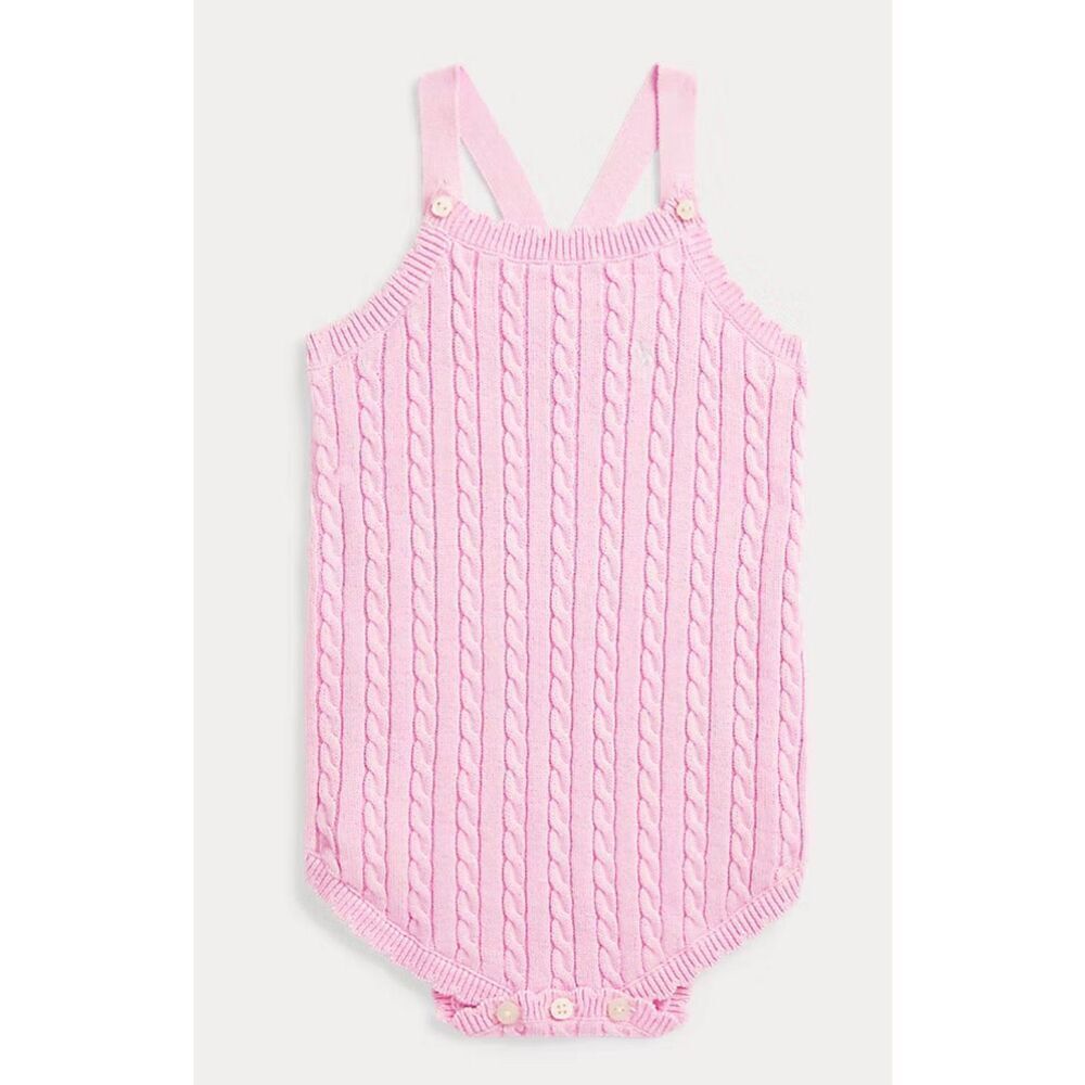 Polo Ralph Lauren NWT Mini Cable Cotton Bubble One Piece 24M